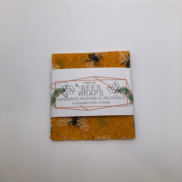 Honey Bee Print Beeswax Food Wraps 