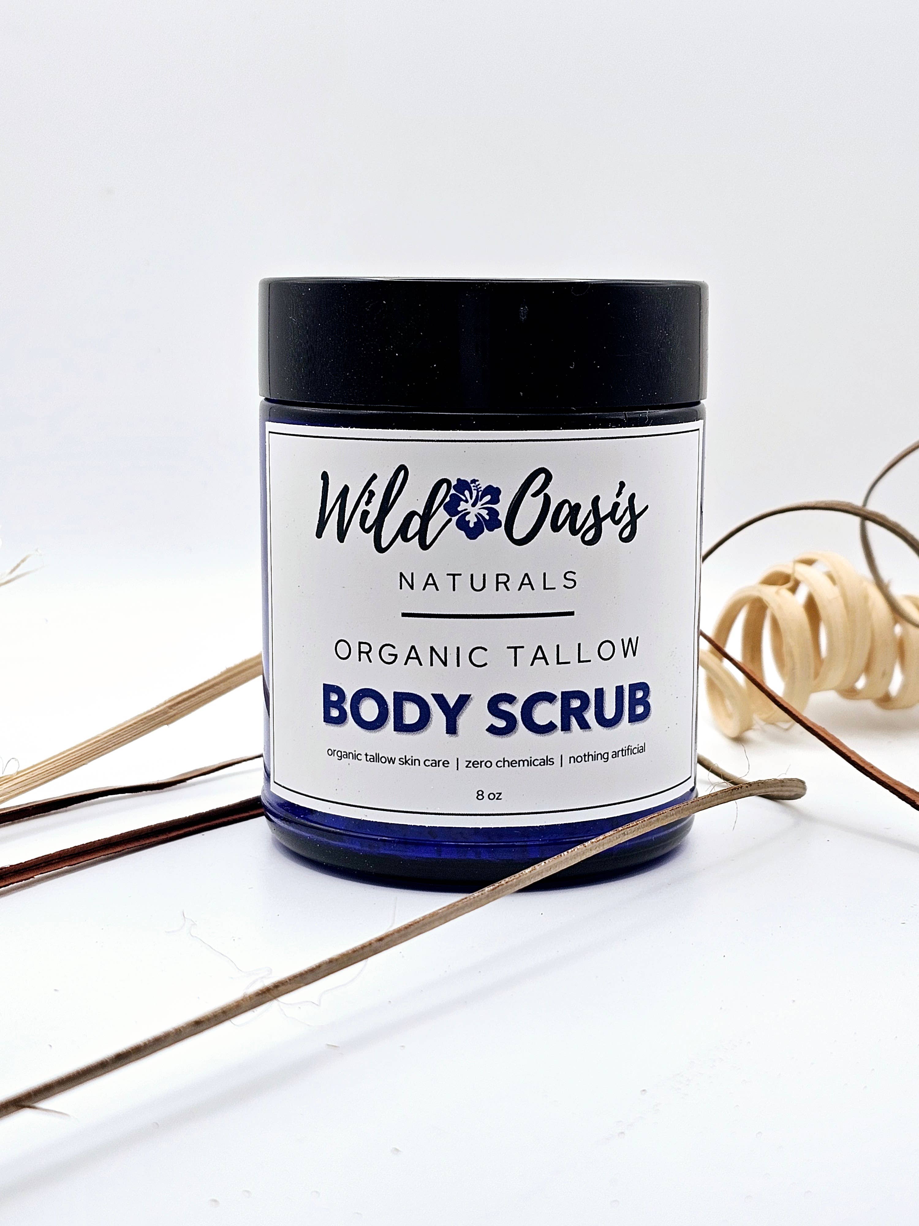 Body Scrub - 8 oz - Organic Tallow Body Scrub