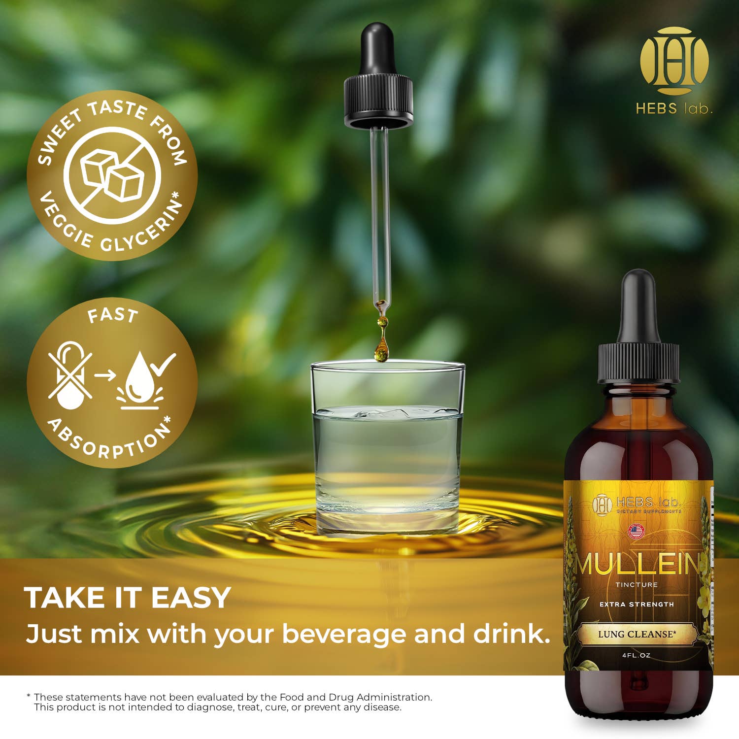 Mullein Leaf Liquid Extract - Lung & Respiratory Support 