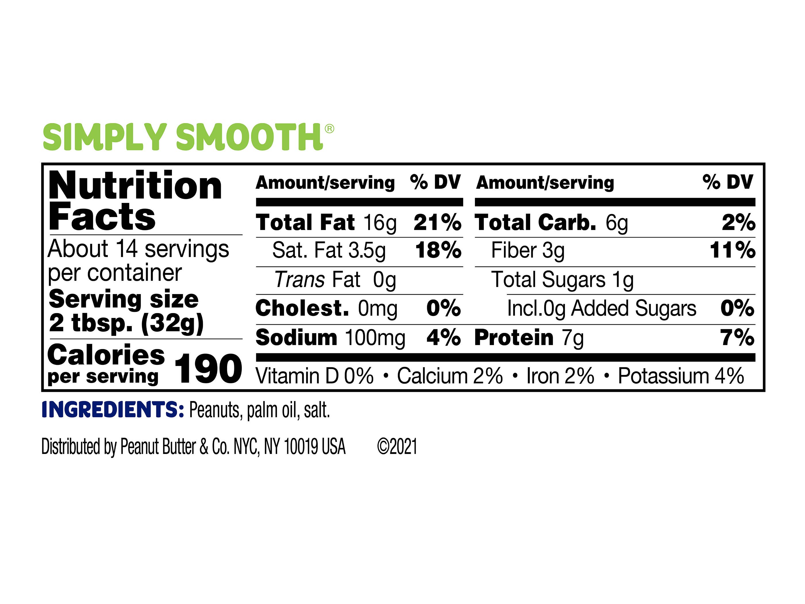 16 oz Peanut Butter & Co. Simply Smooth
