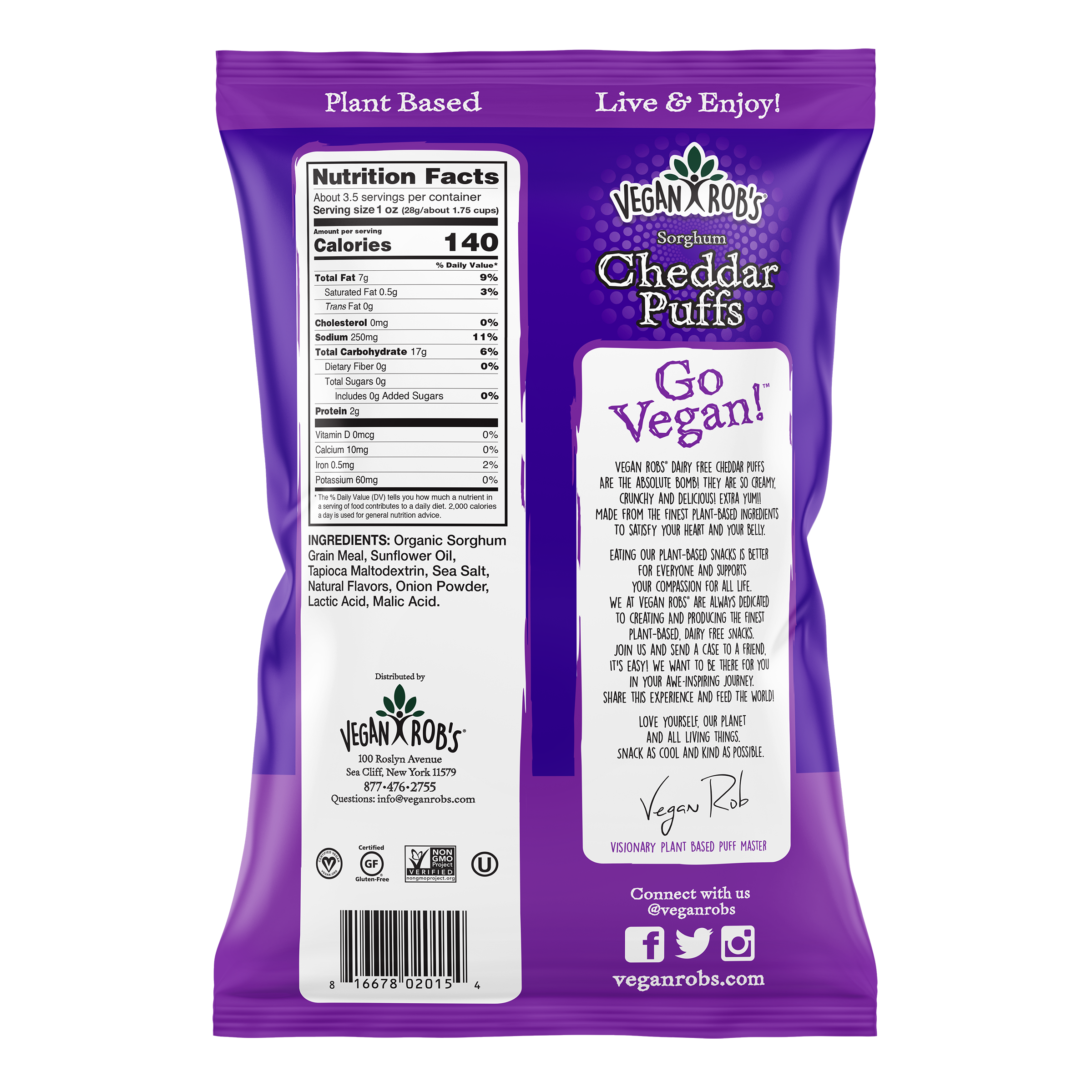 Dairy Free Cheddar Puffs (3.5oz)