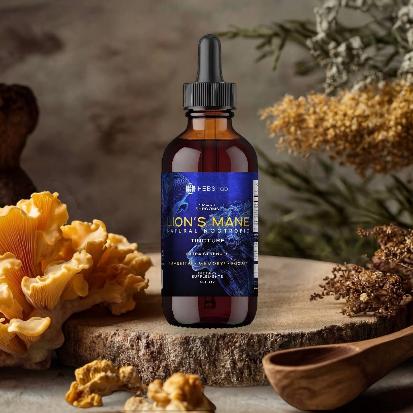 Lion’s Mane Mushroom Tincture – Brain & Focus Support – 4 oz