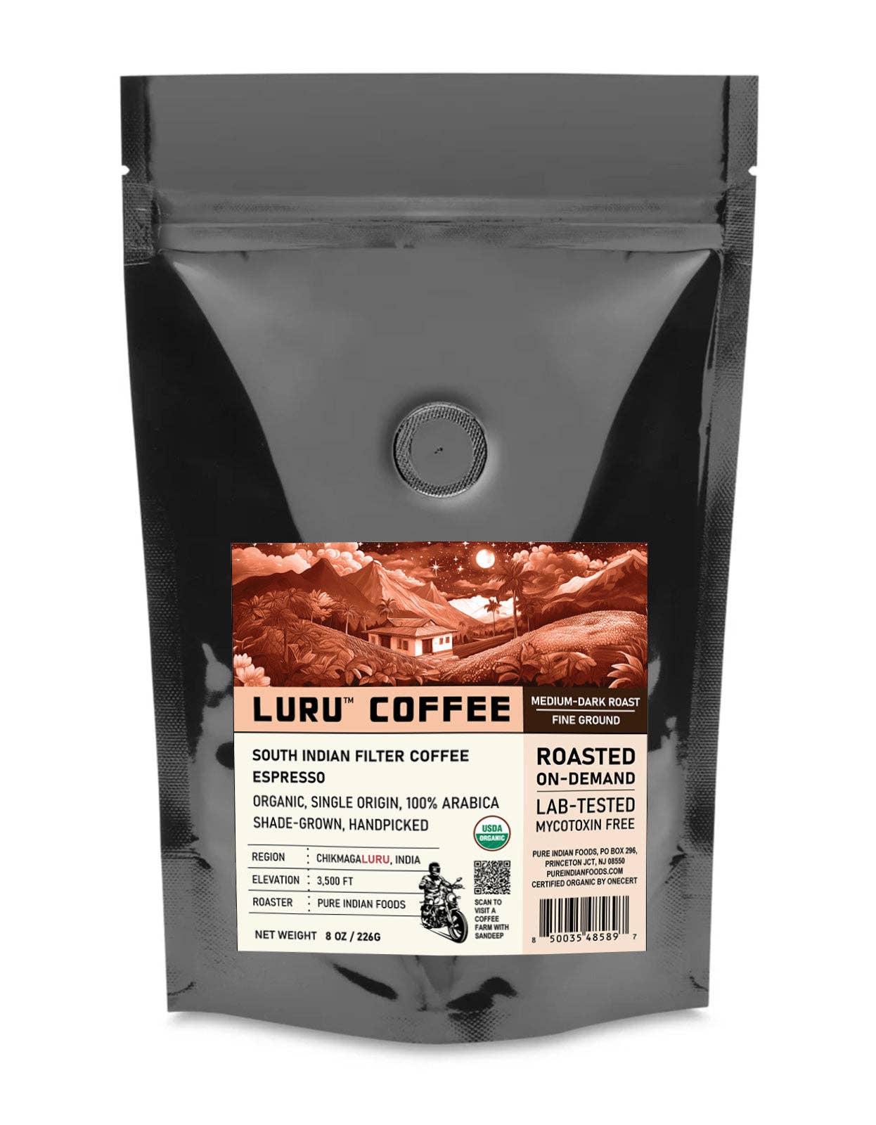 LURU Coffee, Organic - 8 oz