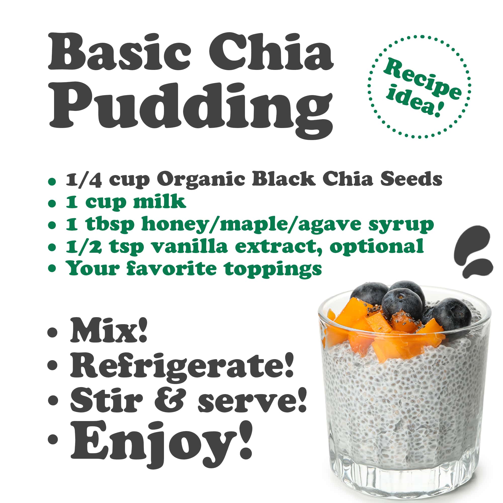 Organic Black Chia Seeds – Sproutable,  Keto, Sirtfood