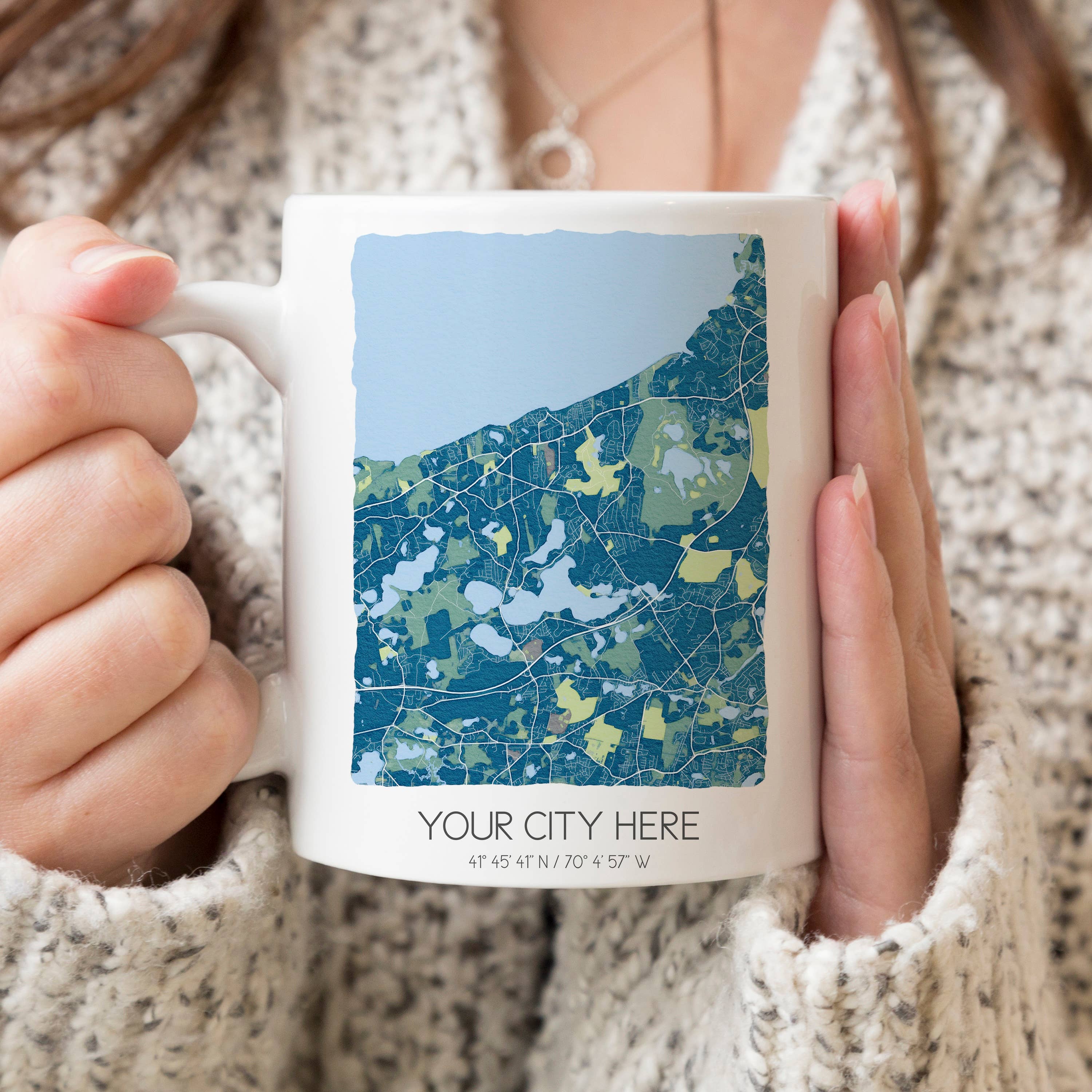 Custom Map Mugs - Custom City Coffee Mugs -Ogallala, NE