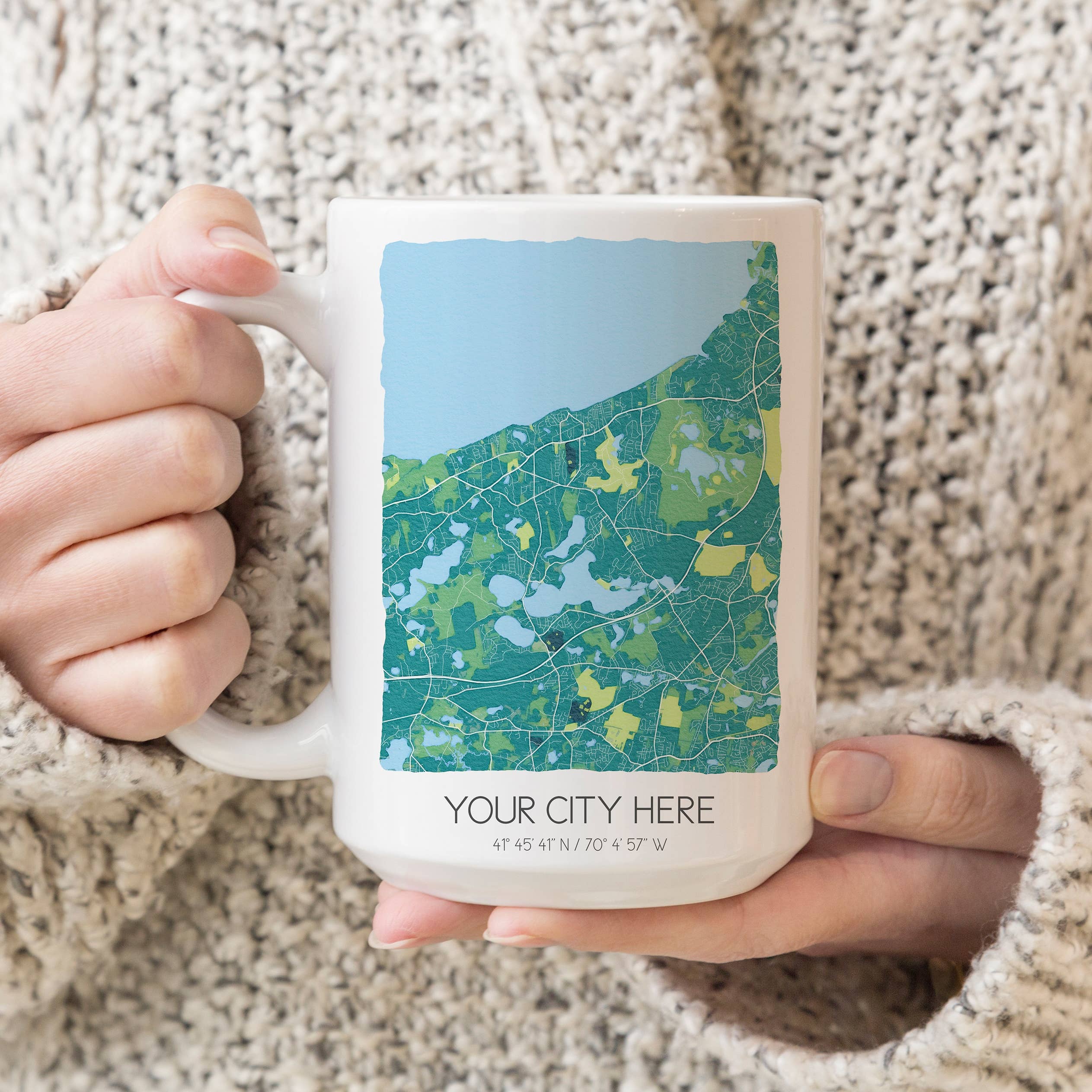 Custom Map Mugs - Custom City Coffee Mugs -Ogallala, NE