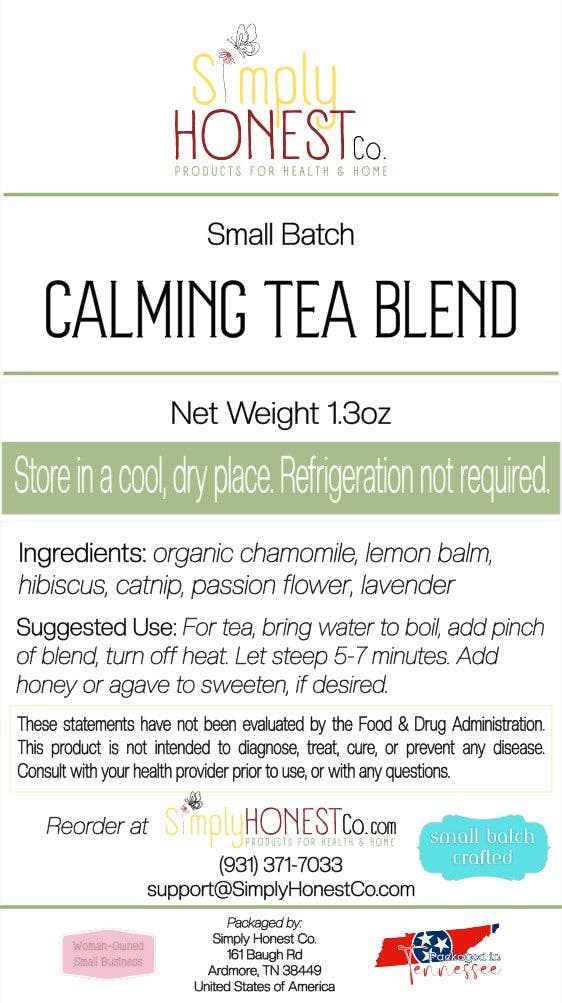 Calming Night Time Tea Blend for Sleep, Anxiety, Stress