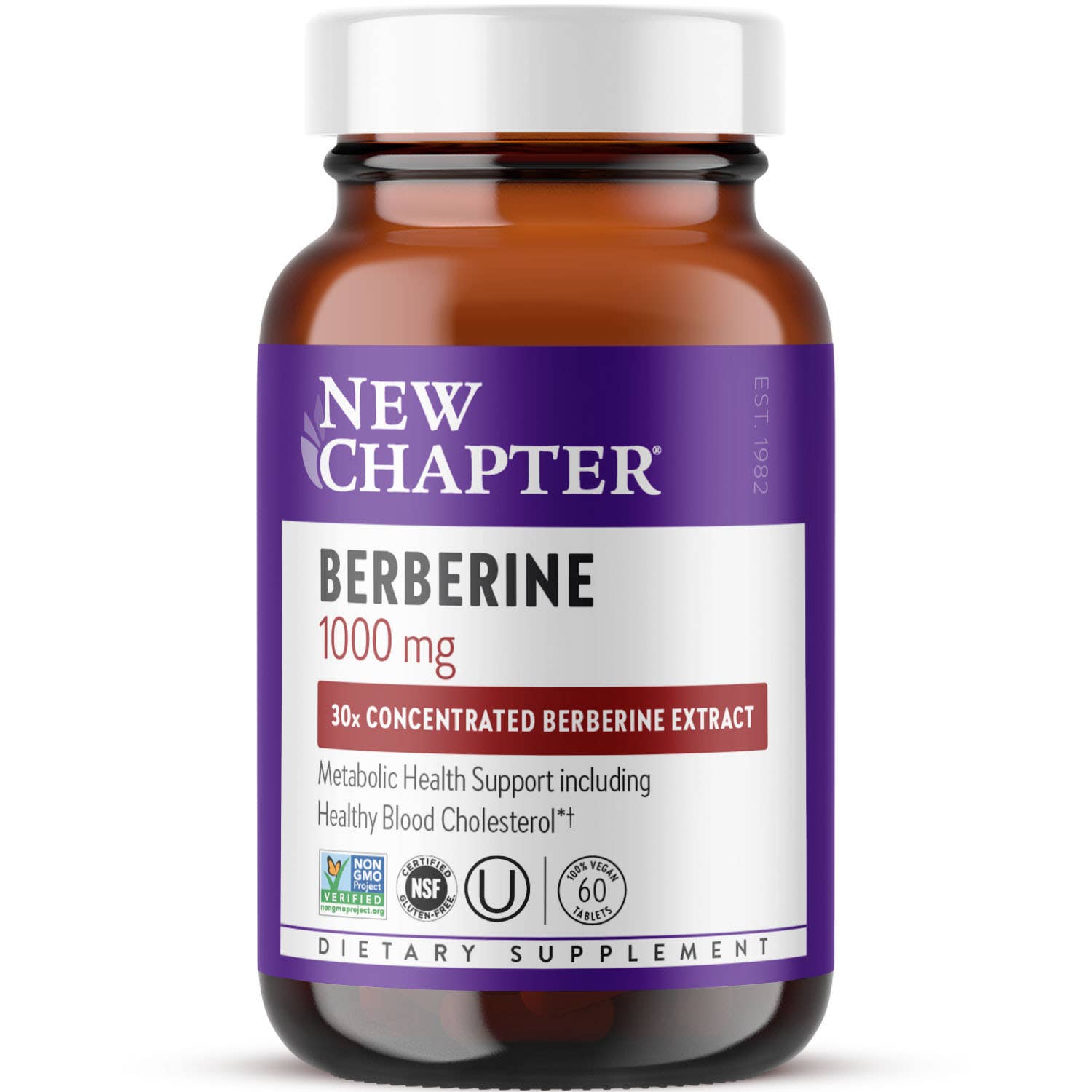 Berberine Supplement, 1000 mg, 60 Tablets