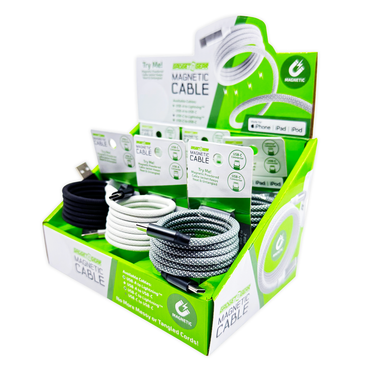 Charging Cable Magnetic Cloth 3 Ft Assortment