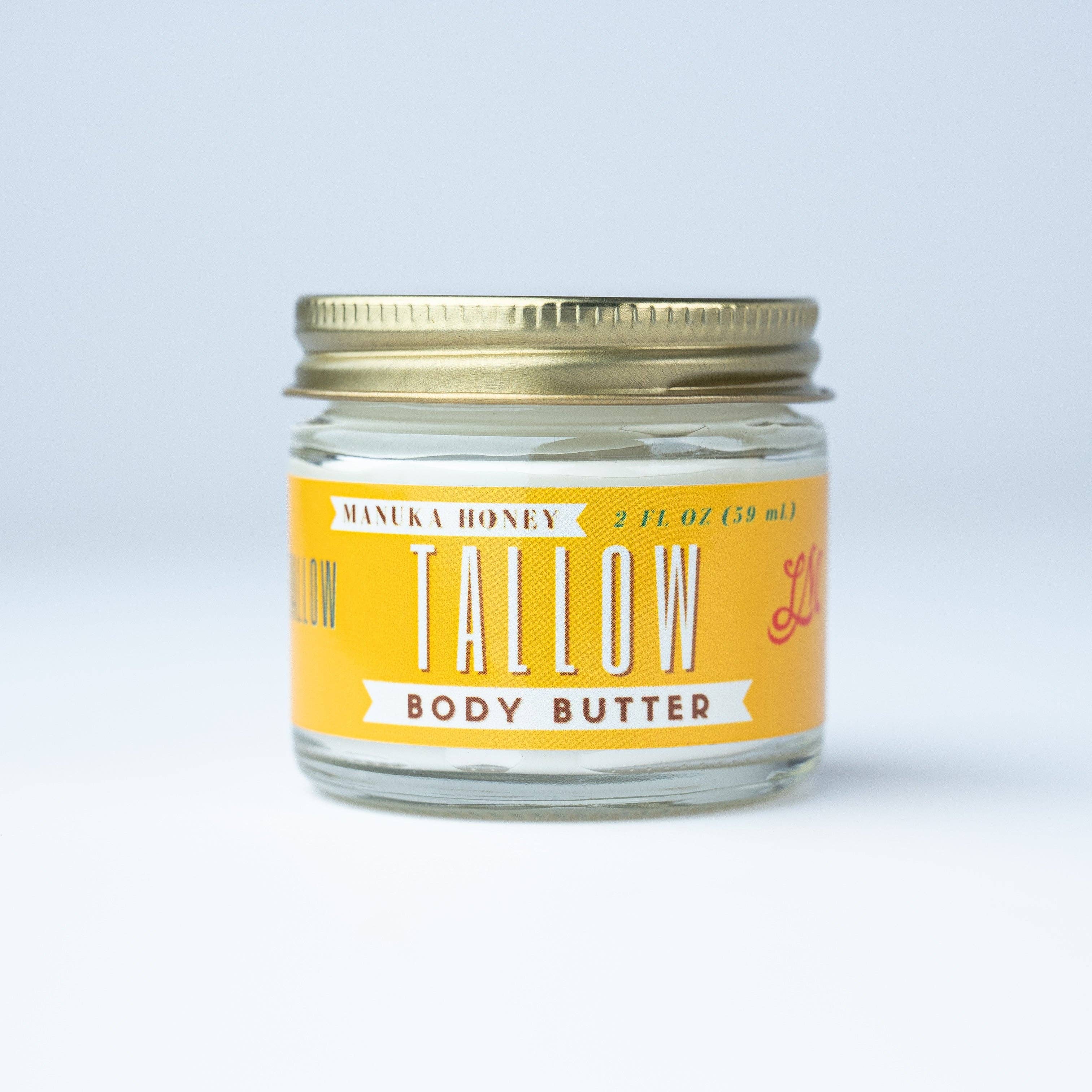 Manuka Honey & Rosehip Tallow Body Butter - Deeply Nourishing, All-Natural Moisturizer