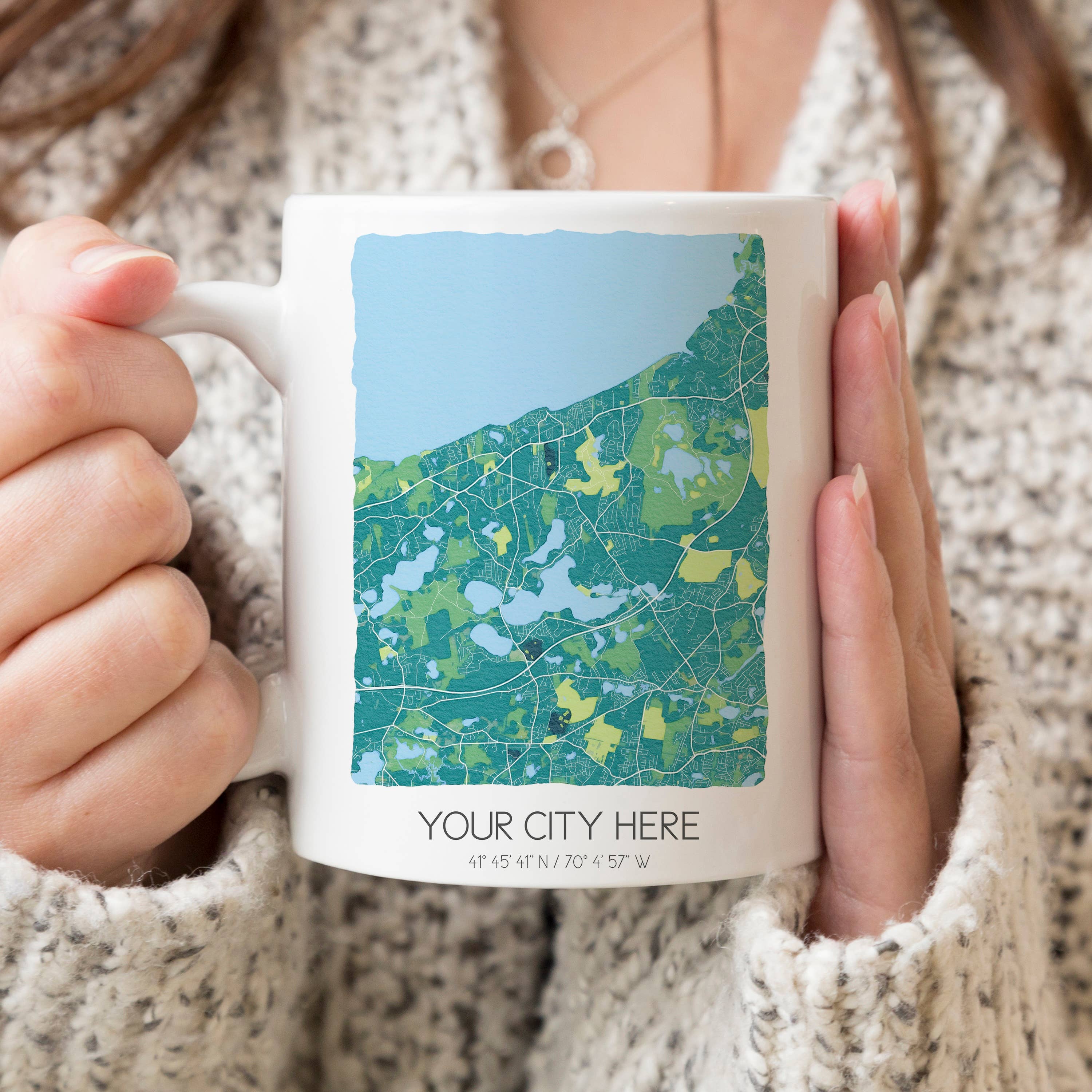 Custom Map Mugs - Custom City Coffee Mugs -Ogallala, NE