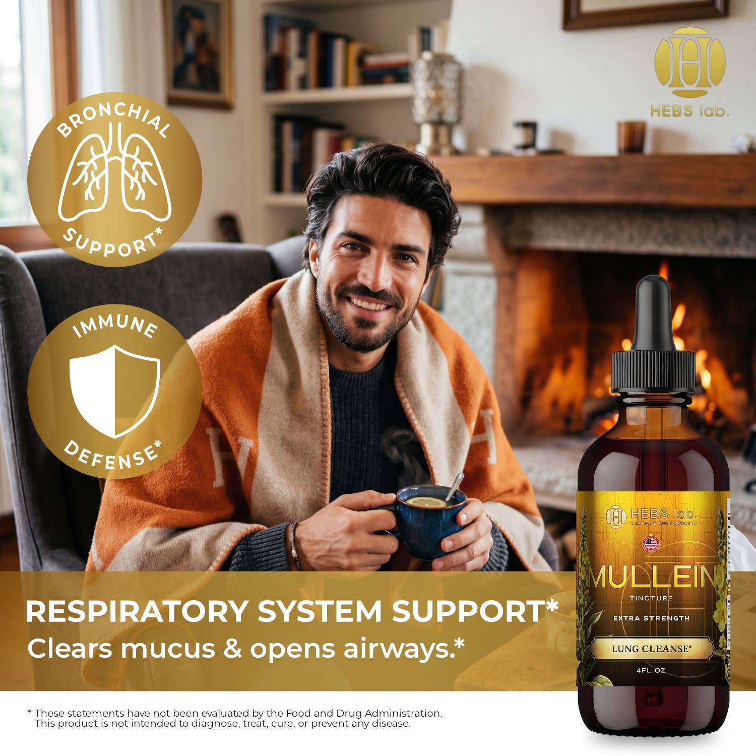 Mullein Leaf Liquid Extract - Lung & Respiratory Support 