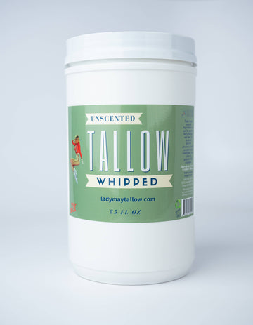 Unscented Whipped Tallow – All-Natural Moisturizer | Pure Beef Tallow Cream for Face & Body |Lady May Handmade, Preservative-Free Skincare (Copy)