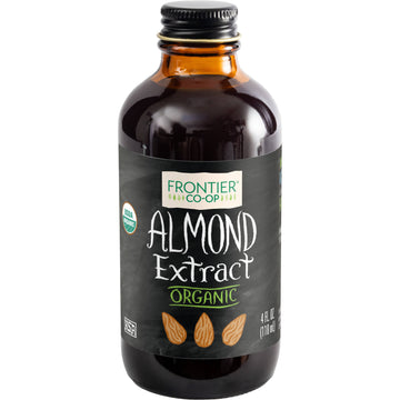Pure Almond Extract, Certified Organic, Kosher, 4 Fl Oz