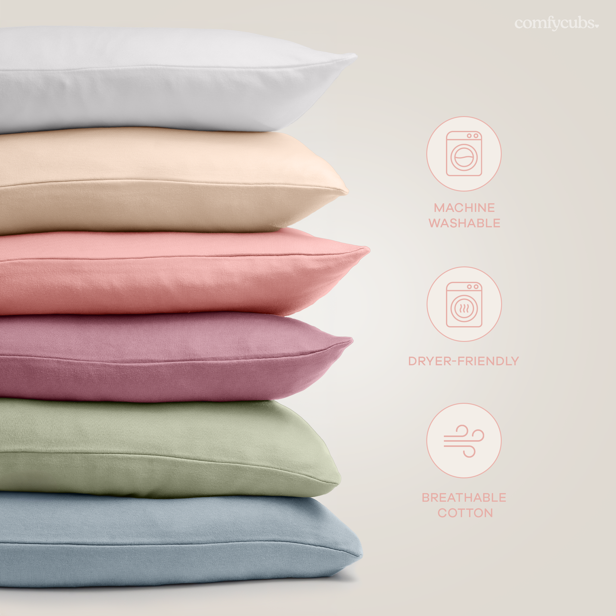 Toddler Pillow, Breathable Kids Travel Pillow by Comfy Cubs