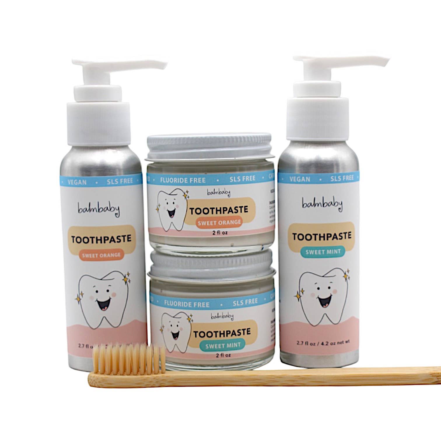 Balm Baby -  All Natural Kids Toothpaste - w/ Pump