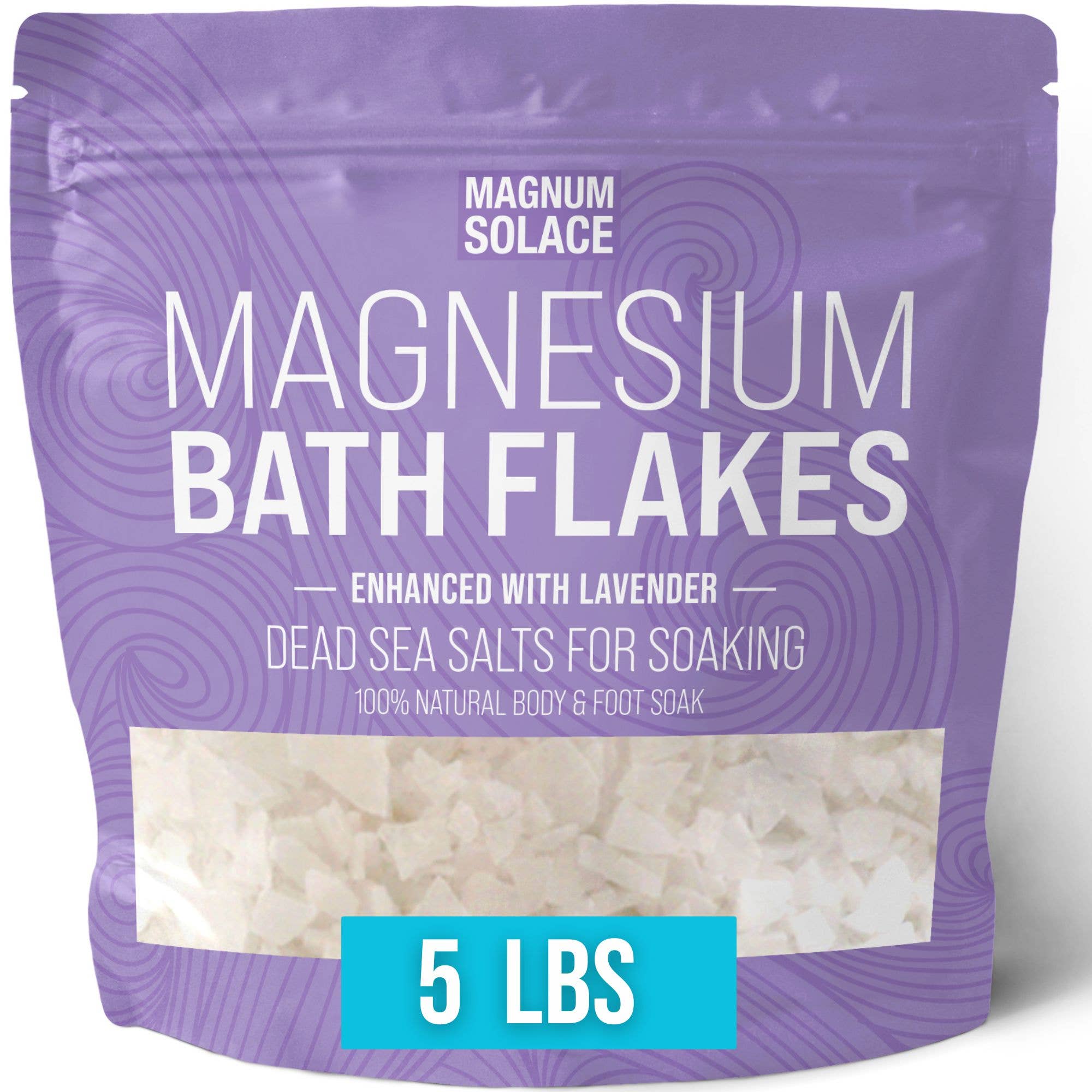 Magnesium Bath Flakes, Bath Soak Enhanced with Lavender