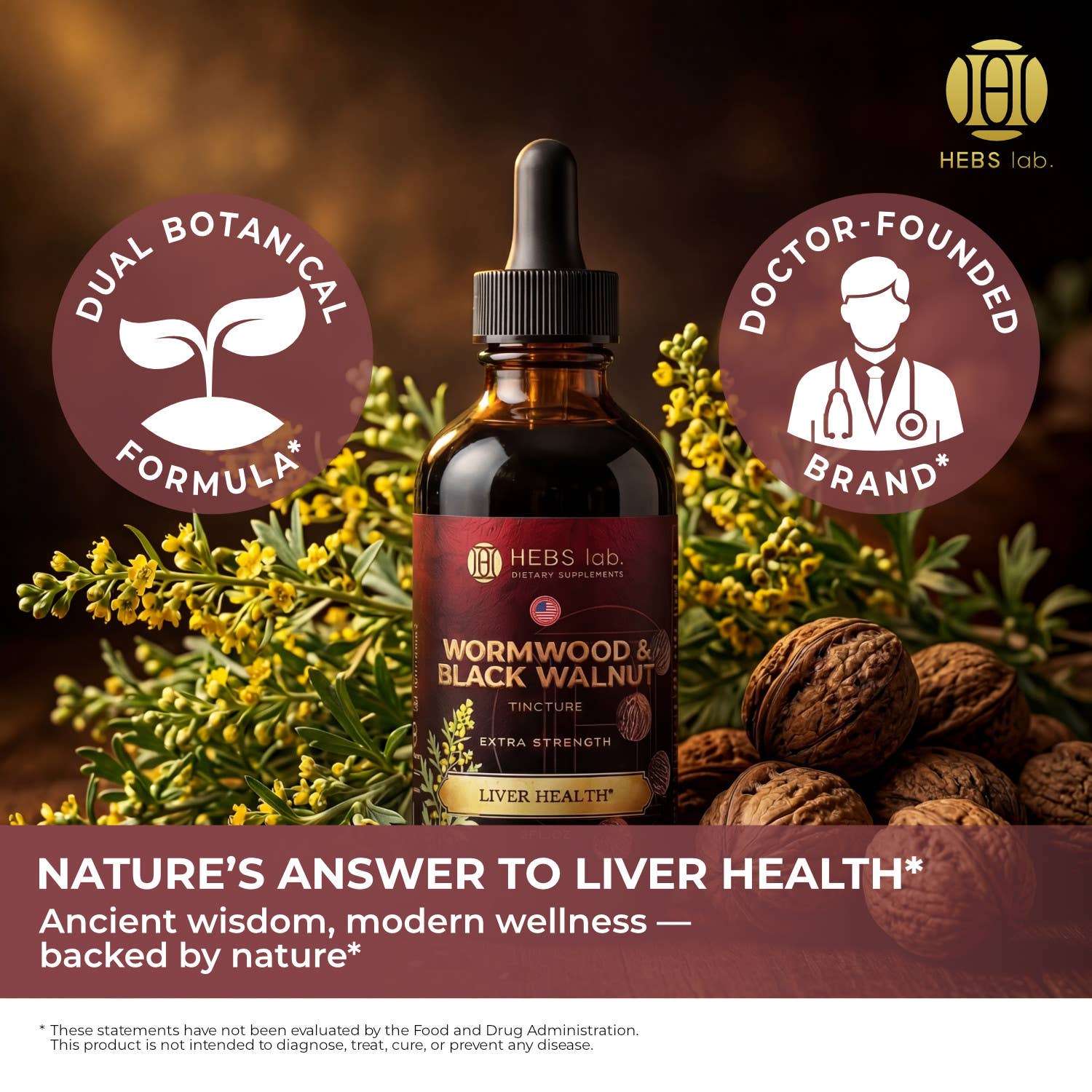 Wormwood & Black Walnut Liquid Extract – Liver Health 