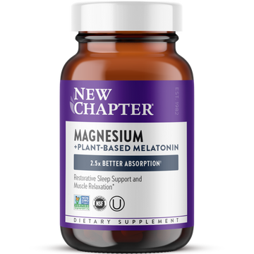 Magnesium + Plant-Based Melatonin, 60 Tablets