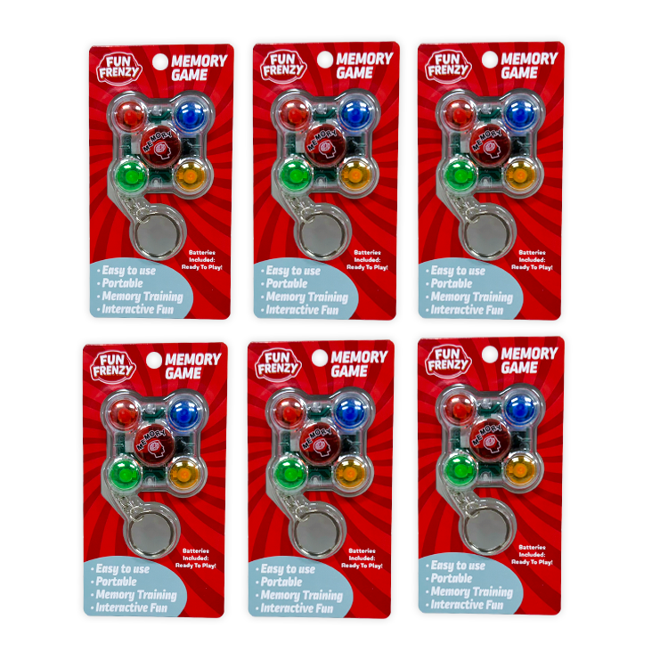Fun Frenzy Memory Game Keychain Closeout Bulk Assortment