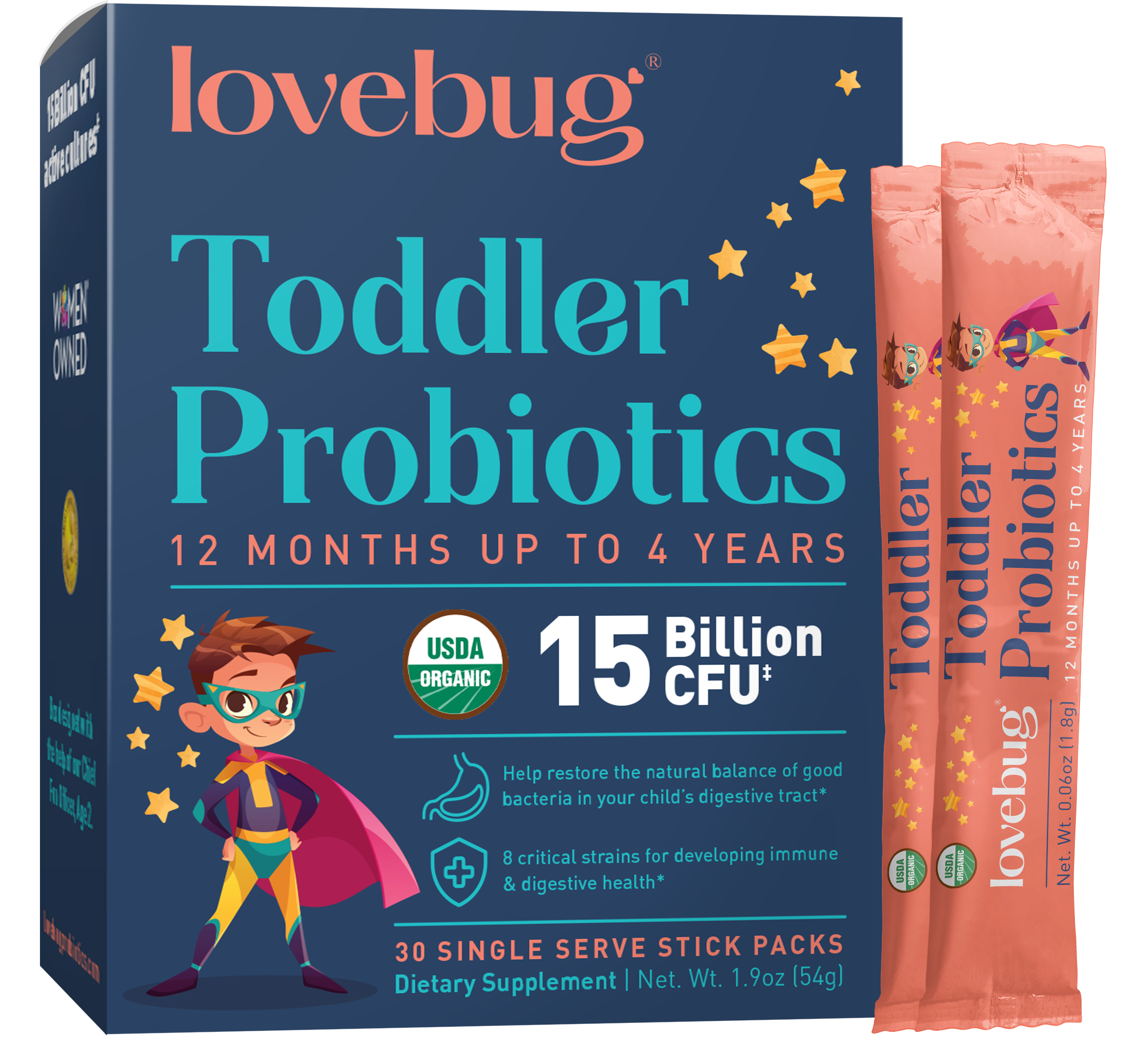 Toddler Probiotics 12 months - 4 Years Organic (Powder)