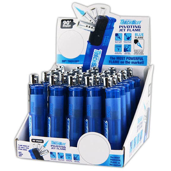 Torch Blue Pivot Refillable Jet Flame Lighter