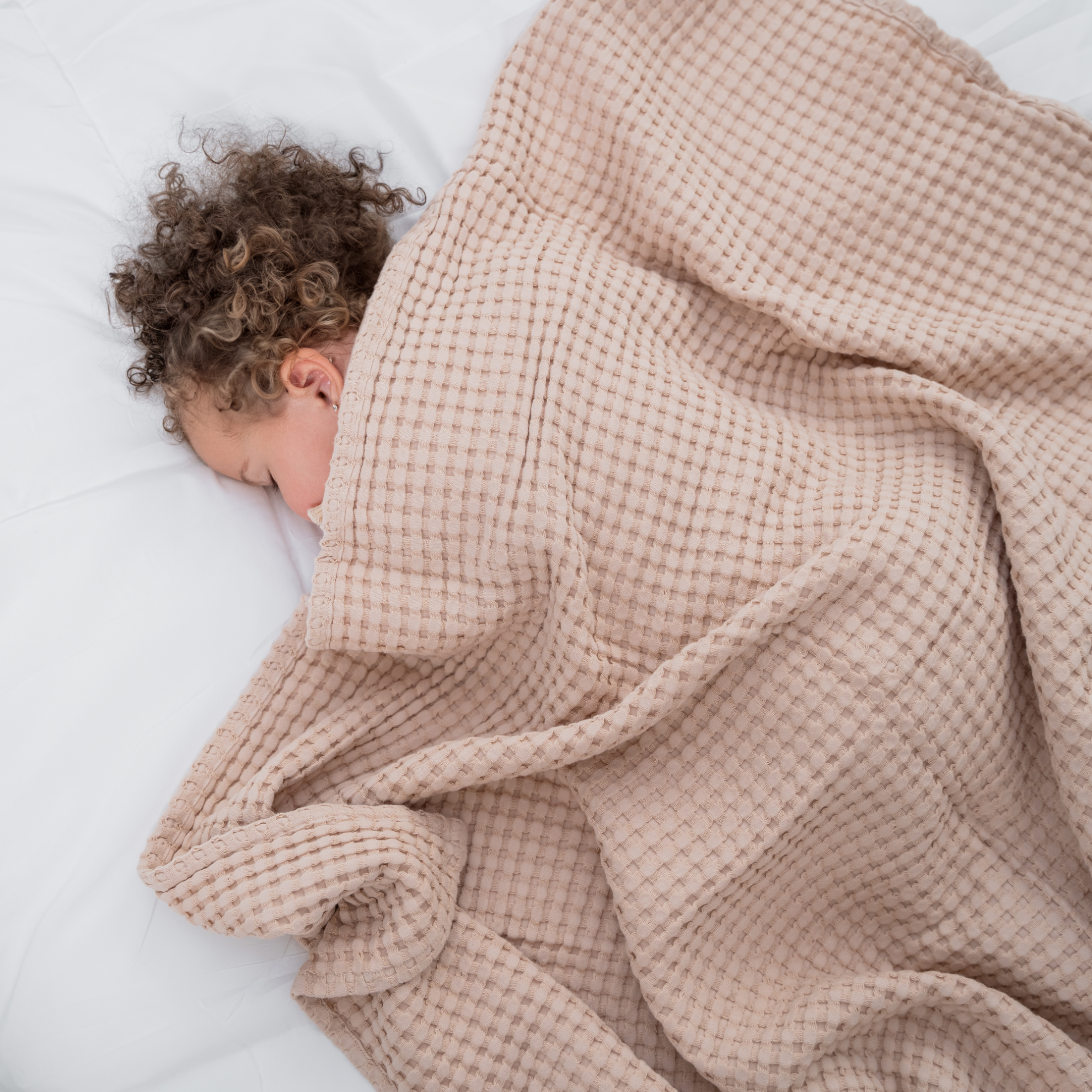 Waffle Baby Blanket, 40" x 40" Swaddle Blanket by Comfy Cubs