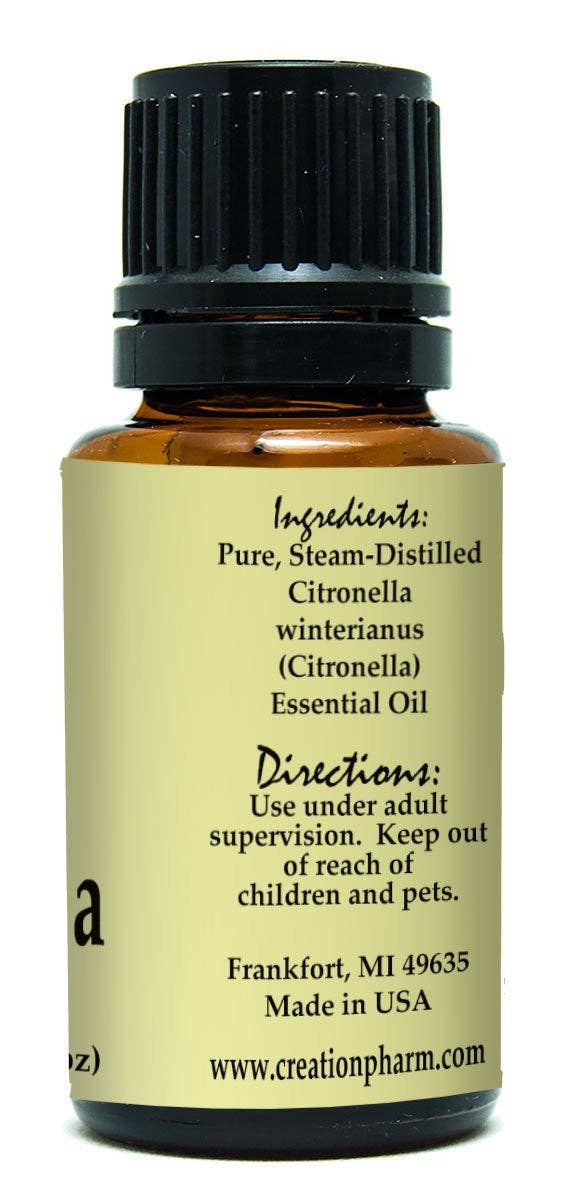 Citronella Essential Oil 100% Pure Creation Pharm -  aceite esencial de citronela