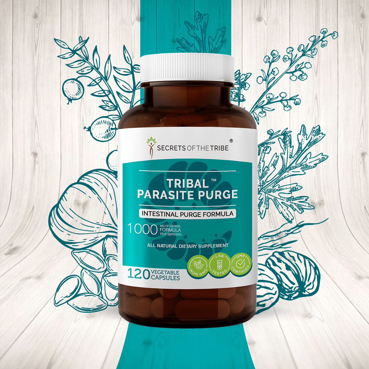 Tribal Parasite Purge Capsules. Intestinal Purge Formula