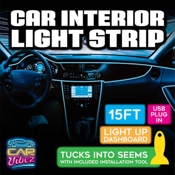Car Vibez Car Interior Light Strip Mood Light- 6/Pack