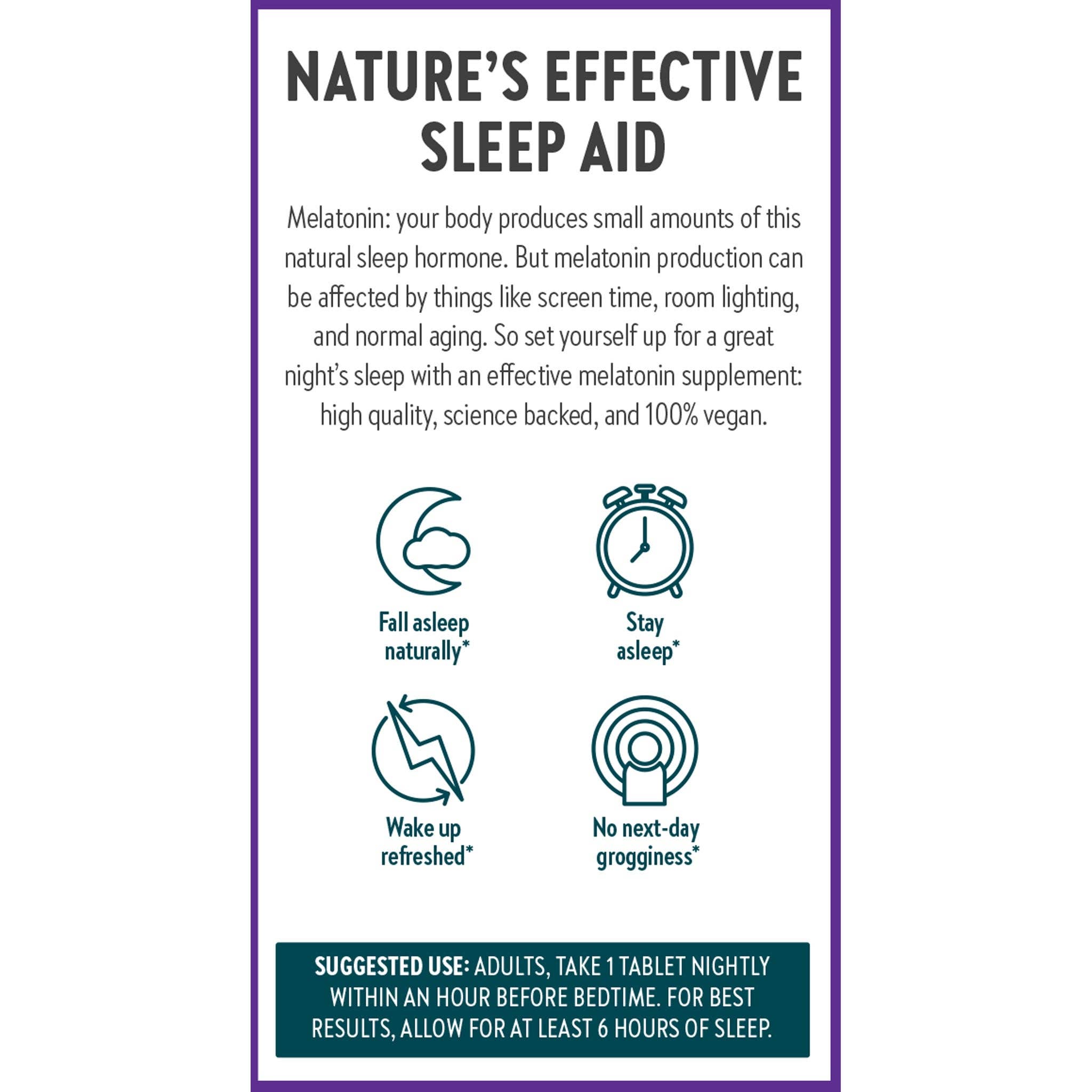 Plant Melatonin + Tart Cherry & Ashwagandha, 30 Vegan Tablet